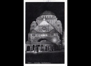 Essen, Synagoge, 1932 gebr. 6 Pf. Privatganzsachenkarte