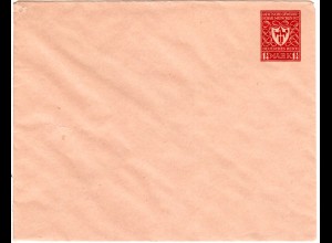 DR, ungebr. 1 1/4 Mk. Privatganzsachenumschlag Gewerbeschau 1922, rosa Papier