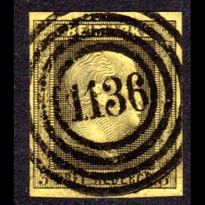 Preussen, breitrandige 3 SGr. m. klarem Schlesien-Stpl. 1136 Peterswaldau