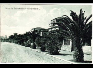 Italien, Saluti da Grottamare, Viale Umberto I., 1928 n. Schweden gebr. sw-AK