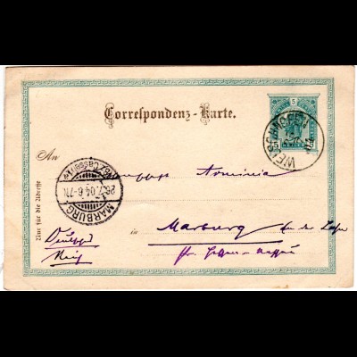 Österreich 1904, Tirol-K1 WELSCHNOFEN klar auf 5 H. Ganzsachenkarte