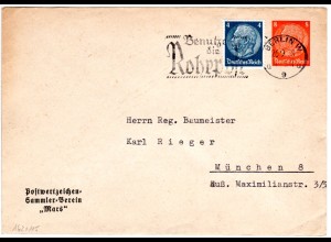 DR, gebr. 8 Pf. Privatganzsache Umschlag Postwertzeichen-Sammler-Verein Mars