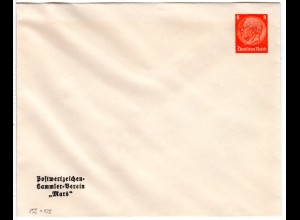 DR, ungebr. 8 Pf. Privatganzsache Umschlag Postwertzeichen-Sammler-Verein Mars.