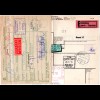 Schweiz 1971, Express Paketkarte m. Ciba Monthey Freistempel Etiketten u. Porto