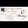 Bayern 1859, 3 Kr. auf doppelt verw. Brief Wasserburg-Starnberg u. retour