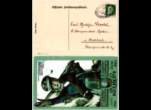 Bayern 1913, Sonderstempel Kelheim dt. Befreiungskämpfe auf Privat Ganzsache