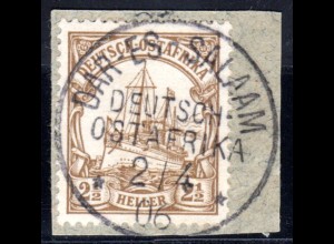 DOA 30, 2 1/2 H. auf Briefstück m. klarem Stpl. DAR-ES-SALAAM