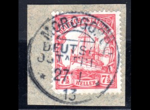 DOA 32, 7 1/2 H. auf Briefstück m. Stpl. MOROGORO