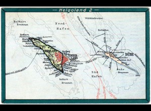 Helgoland 2, 1911 gebr. Land-/Seekarten-Farb-AK