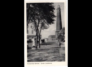 Borkum, Litfaßsäule u. gr. Leuchtturm, 1965 gebr. sw-AK