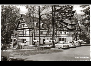 Hattgenstein, Hotel Waldfriede m. Oldtimern, 1959 gebr. sw-AK