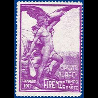Italien, Firenze, Circuito Aereo 1911, Vignette. #S351