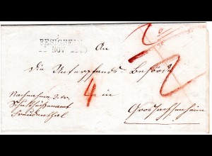 Württemberg 1840, L2 Besigheim auf Porto Brief v. Freudenthal n. Großsachsenheim