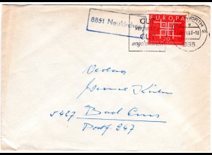 BRD 1963, Landpost Stpl. 8851 NEUKIRCHEN auf Brief m. 20 Pf. 