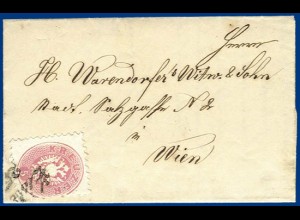 Österreich 1866, L2 ZISTERSDORF (Nö), Brief m. Inhalt aus Dobermannsdorf. #S393