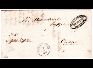 Württemberg 1872, Postablage UNTERDEUFSTETTEN (Crailsheim) klar auf Amts-Brief 