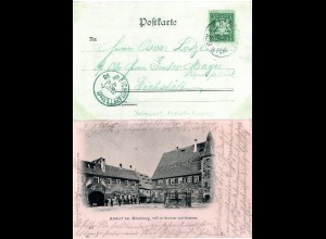 Bayern 1898, K.B. Bahnpost ALTDF III FCHT. auf Altdorf sw-AK m. 5 Pf.
