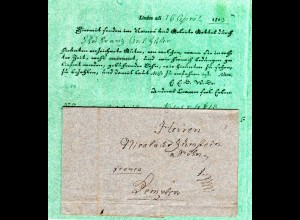Bayern 1838, Fuhrmanns-Frachtbrief v. Lindau n. Kempten.