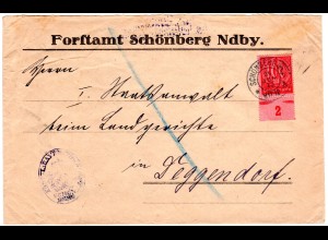 DR 1923, 2x verwendeter Umschlag SCHÖNBERG-DEGGENDORF-LANDSHUT. Neues Porto!
