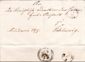 DR 1873, K1 ALTONA BAHNHOF auf Militaria Brief n. Schleswig