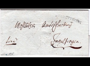 Württemberg 1815, L1 MERGENTHEIM auf Franko Brief n. Ingelfingen