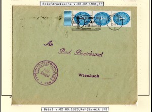 DR 1932, MeF 4 Pf. Dienst auf Brief der Uni Klinik Heidelberg