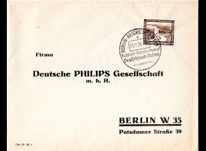 DR 1936, Bief m. Berlin Fussball Sonderstempel Länderkampf Deutschland - Italien
