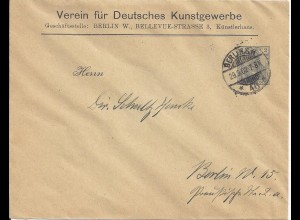 DR 1902, 2 Pf Reichspost, gebr. Privat Ganzsache Brief Berlin Kunstgewerbe #1513
