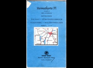 Heimatkarte der Altlandkreise Starnberg, Dachau, Fürstenfeldbruck...von ca. 1965
