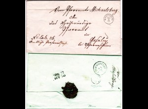 Österreich 1877, Böhmen Fingerhutstpl. MICHELSBERG klar auf Amtsbrief