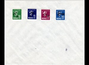 Norwegen, kpl. Svalbard Ausgabe auf Umschlag m. "T" Portostempel Versuch