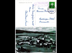 BRD 1961, Landpoststpl. 13a WINDISCHBERGERDORF über Cham auf sw-AK m. 10 Pf.