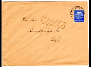 DR 1933, Landpoststpl. BRODERSBY über Kappeln auf Brief v. Karby m. 25 Pf.