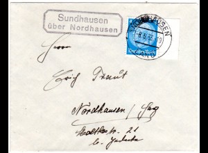 DR 1931, Landpoststpl. WITTLEKOFEN Bonndorf (Schwarzwald) Land auf Brief m. 4 Pf