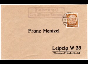 DR 1936, Landpost Stpl. FINSTERNTHAL über Usingen (Taunus) auf Brief m. 3 Pf