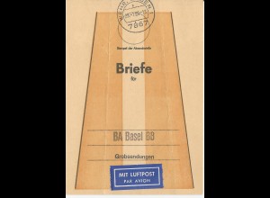 BRD 1986, Brief Bund Fahne f. Luftpost Briefe v. Wehr i.d. Schweiz 