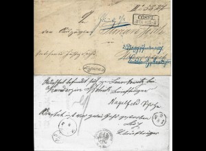 Preussen 1858, R2 Cosel auf Retour Brief m. Beamten Stempl. "Hoffmann"
