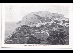 Italien, Hotel Pagano Vittoria & Germania, Capri Napoli, sw-AK. #866