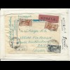 Italien 1957, 2x100+5 Lire auf Leinen Säckchen per Einschreiben Express i.d. CH