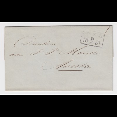 Schweden 1850, R3 Strömsholm auf Brief n. Avesta