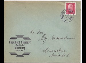 Mainburg, Seidlbräu Brauerei, attraktiver Brief m. Thematik Bier. #553