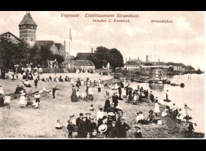 Vegesack, Etablissement Strandlust, 1917 gebr. sw-AK.
