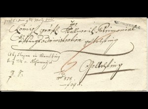 Bayern 1811, L1 Vilshofen R.4. auf Porto Brief n. Geltolfing. 