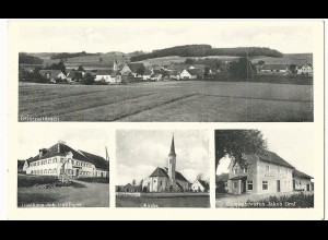 Oberzeitlbach b. Dachau, ungebr. sw-Mehrbild AK m. Gasthaus u. Geschäft