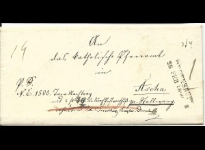 Bayern 1850, L2 Regensburg auf Postvorschuss Brief n. Ascha pr. Stallwang