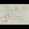 Schweden 1946, Luftpost Leitstpl. auf Brief m. Judaika Maschinenstempel