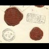 Russland 1900, gesiegelter u. bar bez. Brief m. Frankreich Reko Stempel