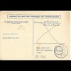 BRD 1964, EF 15 Pf. auf Formular Eilauftrag zur Prüfung einer Postanschrift