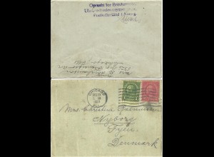 Dänemark 1929, Nyborg Hinweis Stpl. rücks. auf US Brief v. Chicago