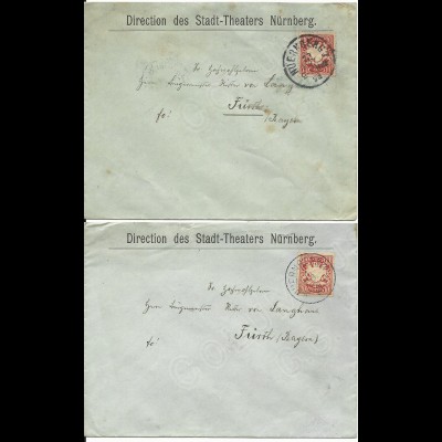 Bayern 1898, 2 Brief v. Stadttheater Nürnberg a.d. Bürgermeister v. Fürth